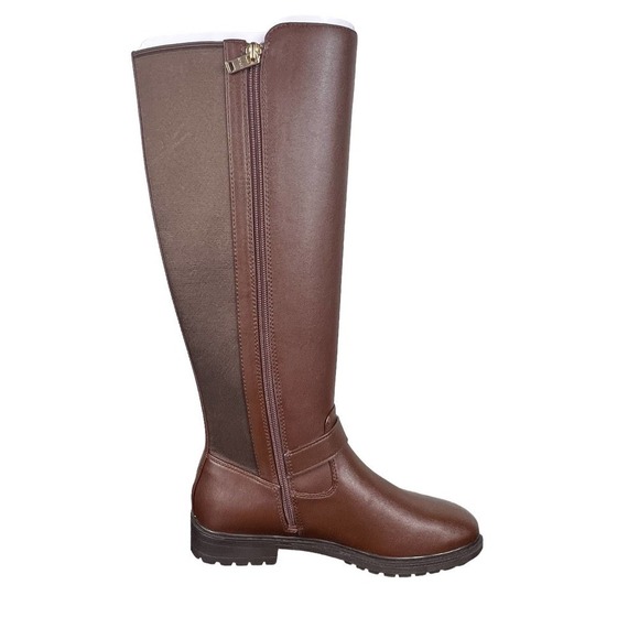 COACH FARRAH SIDE ZIP KNEE HIGH LEATHER BOOT WALNUT BROWN SIZE 7B NEW W/OUT BOX - Picture 5 of 13